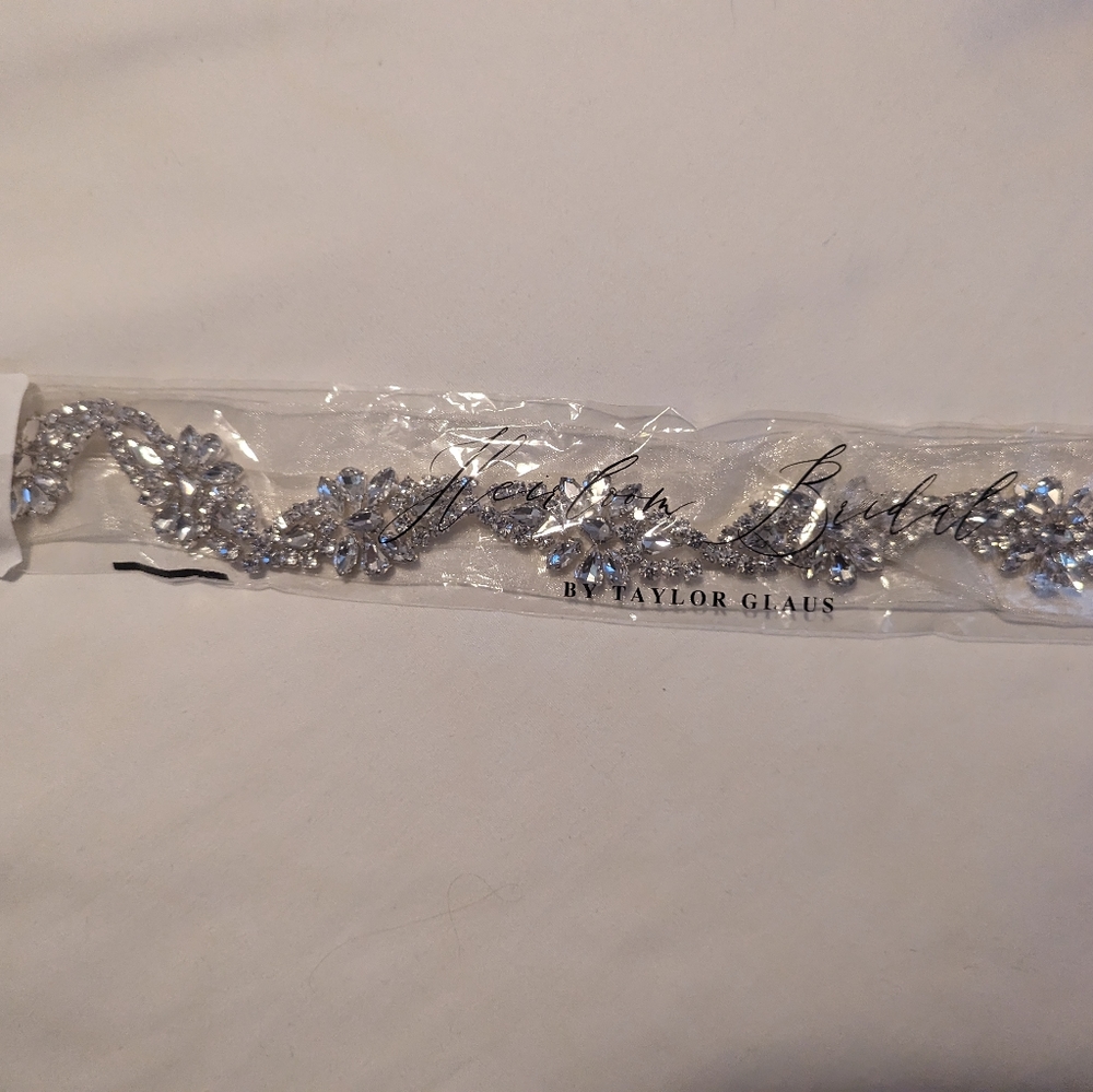 Heirloom Bridal Crystal Station Sash by Taylor Glaus